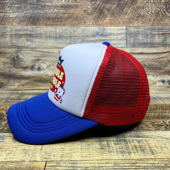Dubble Bubble Mens Trucker Hat Red Snapback 1950s Logo Retro Baseball Cap - Picture 3 of 7
